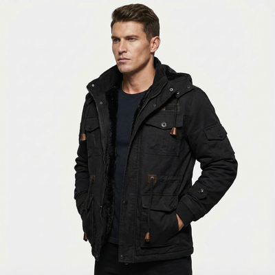 Heren Winterjas Tactisch | Knopsluiting