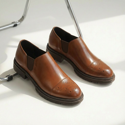 Heren Leren Instappers | Comfort Inlegzool