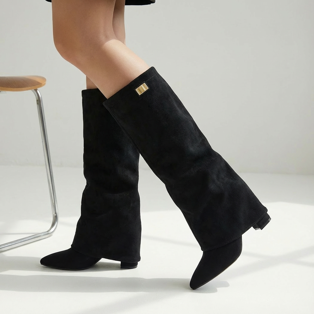 Dames Kniehoge Laarzen | Blokhak