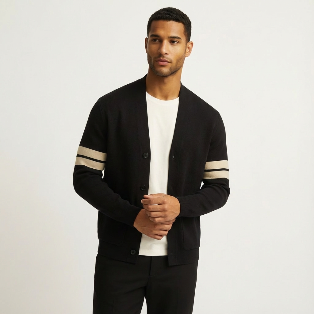 Heren Vest Merinowolmix Met Zakken