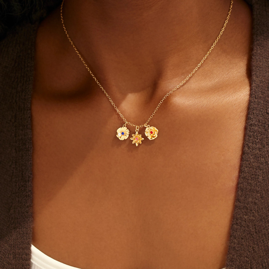Gepersonaliseerde Geboortebloem Ketting