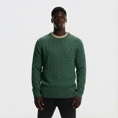 Heren Kabeltrui Katoen | Ronde Hals