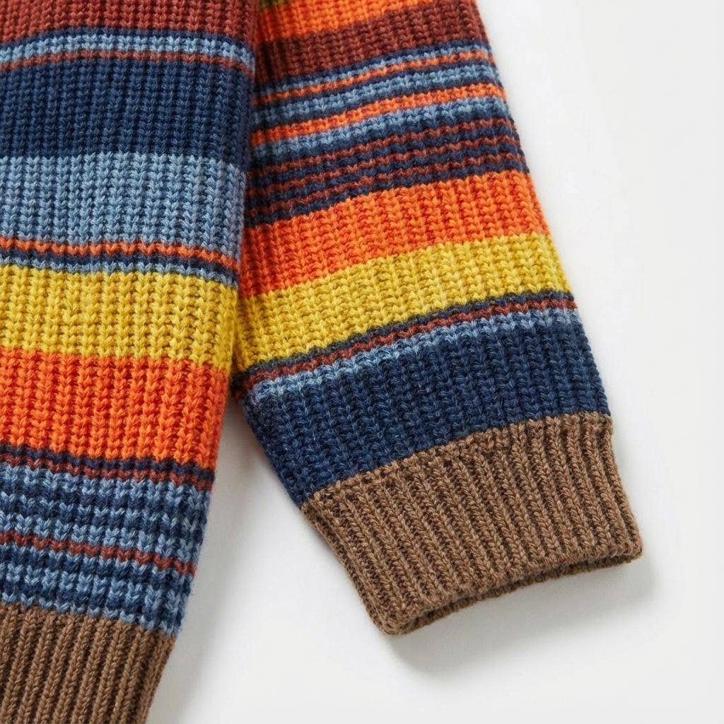 Heren Gebreid Vest Colorblock | Knoopsluiting