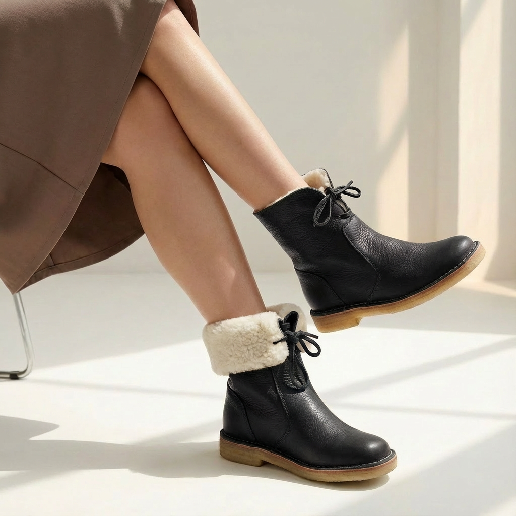 Dames Enkellaarsjes Warm Gevoerd