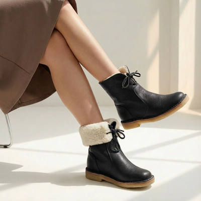 Dames Enkellaarsjes Warm Gevoerd