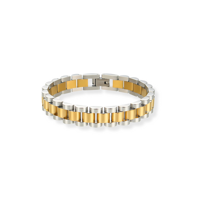 Goud en Zilver Schakel Armband Dames