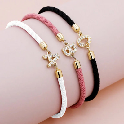 Gepersonaliseerde Diamanten Letter Armband