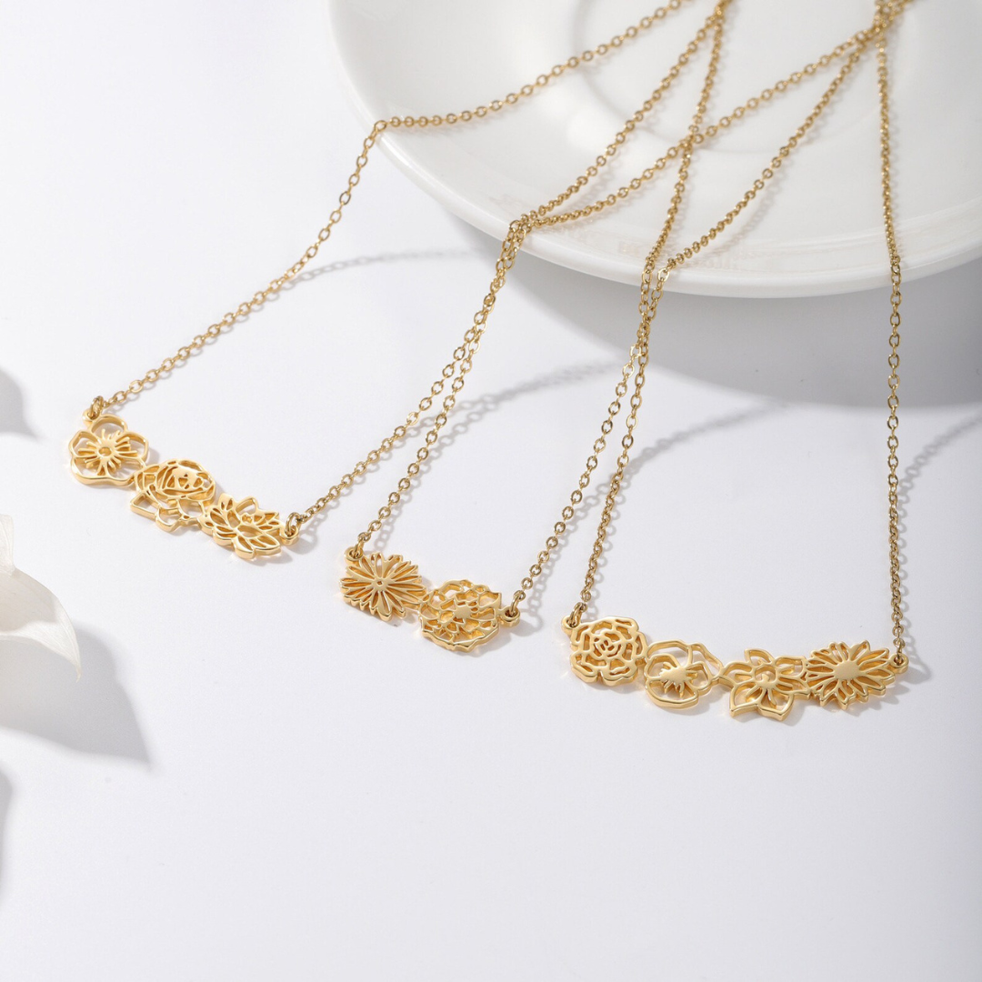 Gepersonaliseerde Geboortebloem Ketting II