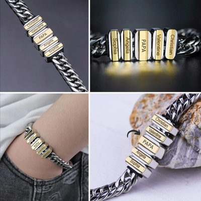 Heren Gepersonaliseerde Cuban Link Namen Armband