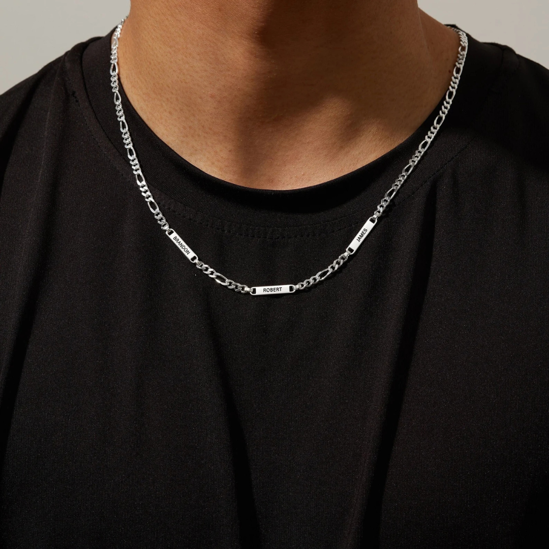Heren Gegraveerde Naamketting