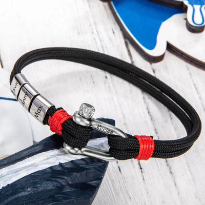 Gepersonaliseerde Nautische Namen Herenarmband