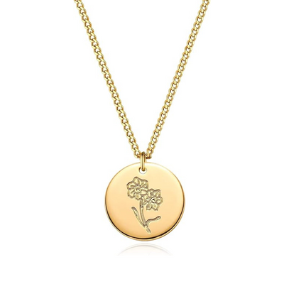 Elegante Geboortebloem Ketting