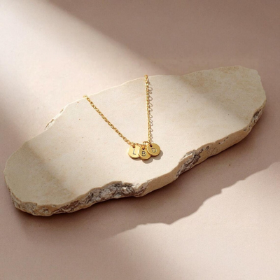 Familie Initiaal Disc Ketting