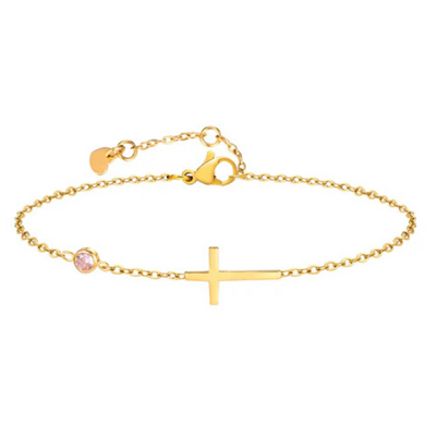Kruis Geboortesteen Armband