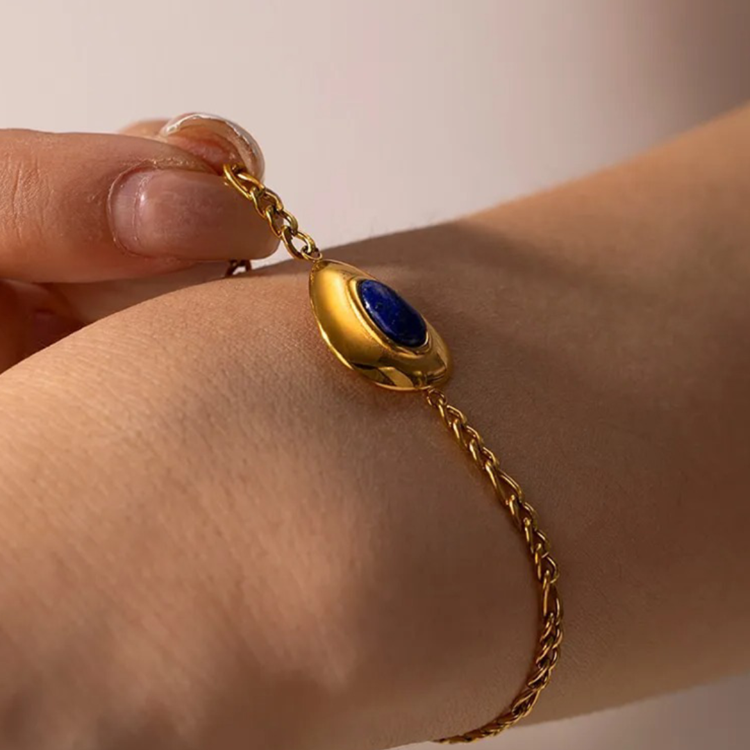 Gouden Lapis Lazuli Armband Dames