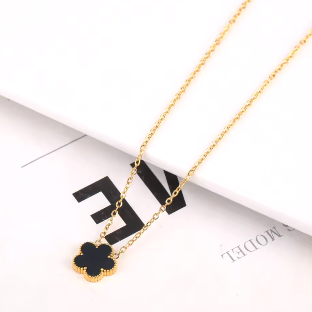 Gepersonaliseerde Gouden Bloemen Hanger Ketting Dames