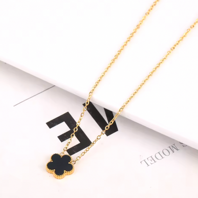 Gepersonaliseerde Gouden Bloemen Hanger Ketting Dames