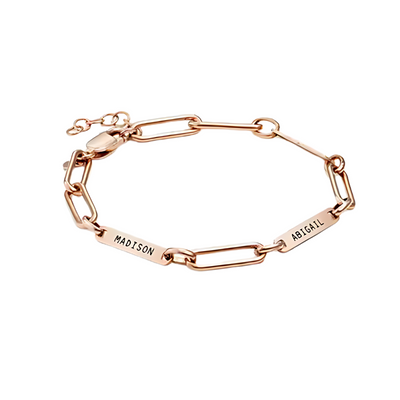 Gepersonaliseerde Namen Paperclip Armband