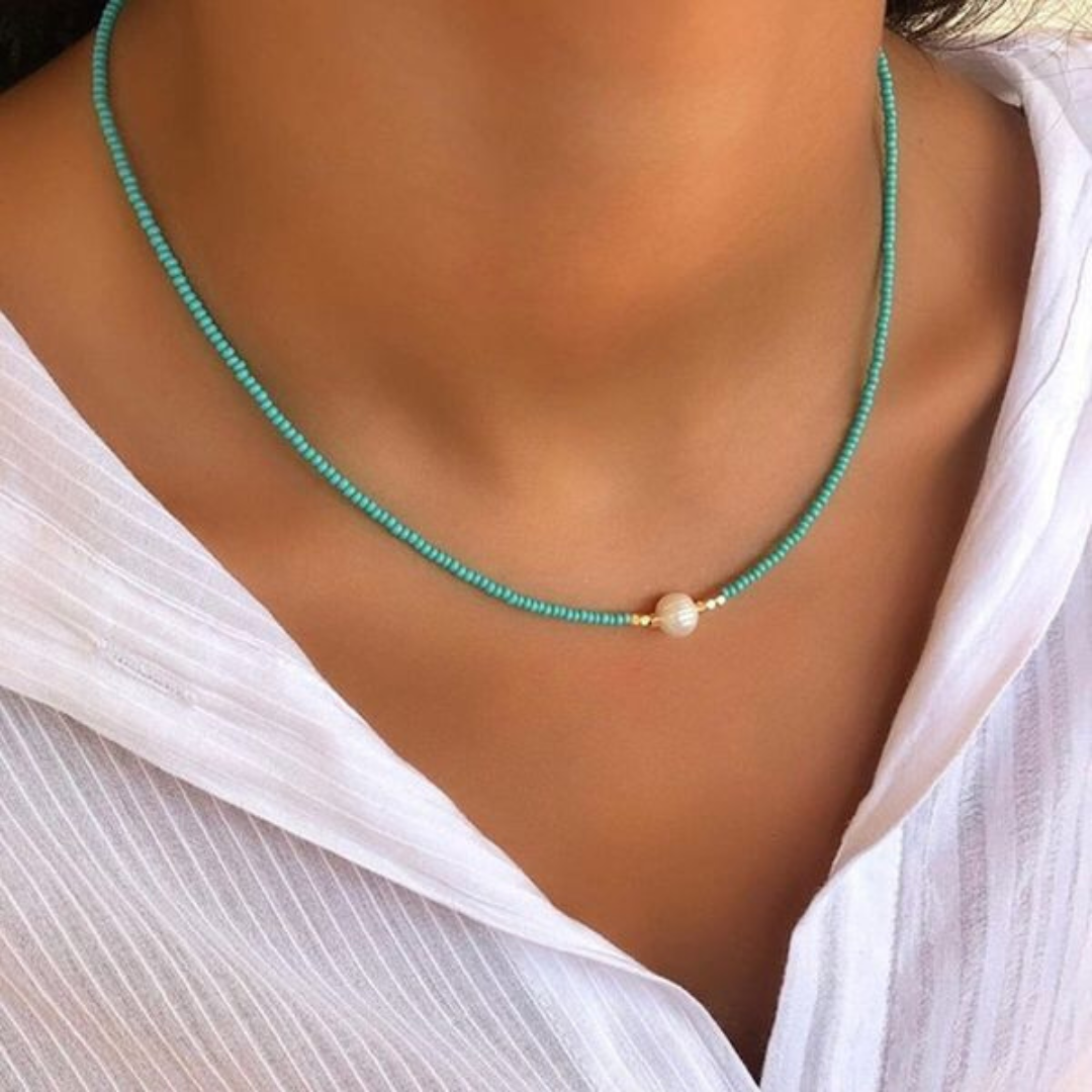Minimalistische Kralenketting met Parel Dames