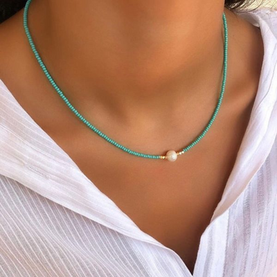 Minimalistische Kralenketting met Parel Dames