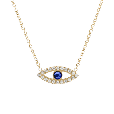 Minimalistische evil eye ketting  Dames