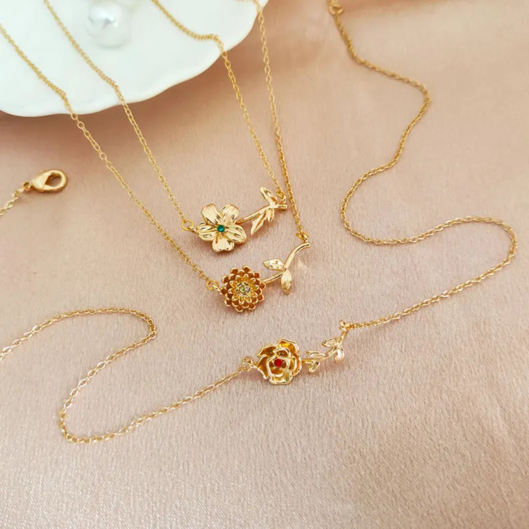Persoonlijke Geboortebloem Ketting