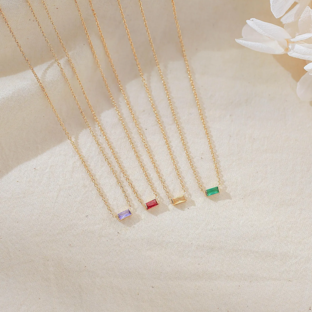 Elegante Geboortesteen ketting