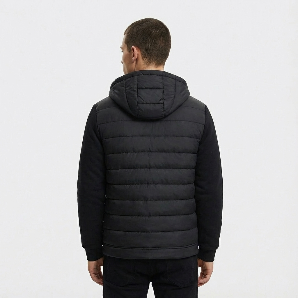 Heren Pufferjas Softshell Met Capuchon