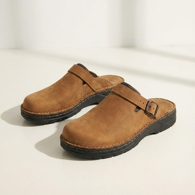 Heren Leren Pantoffels Verstelbare Riem