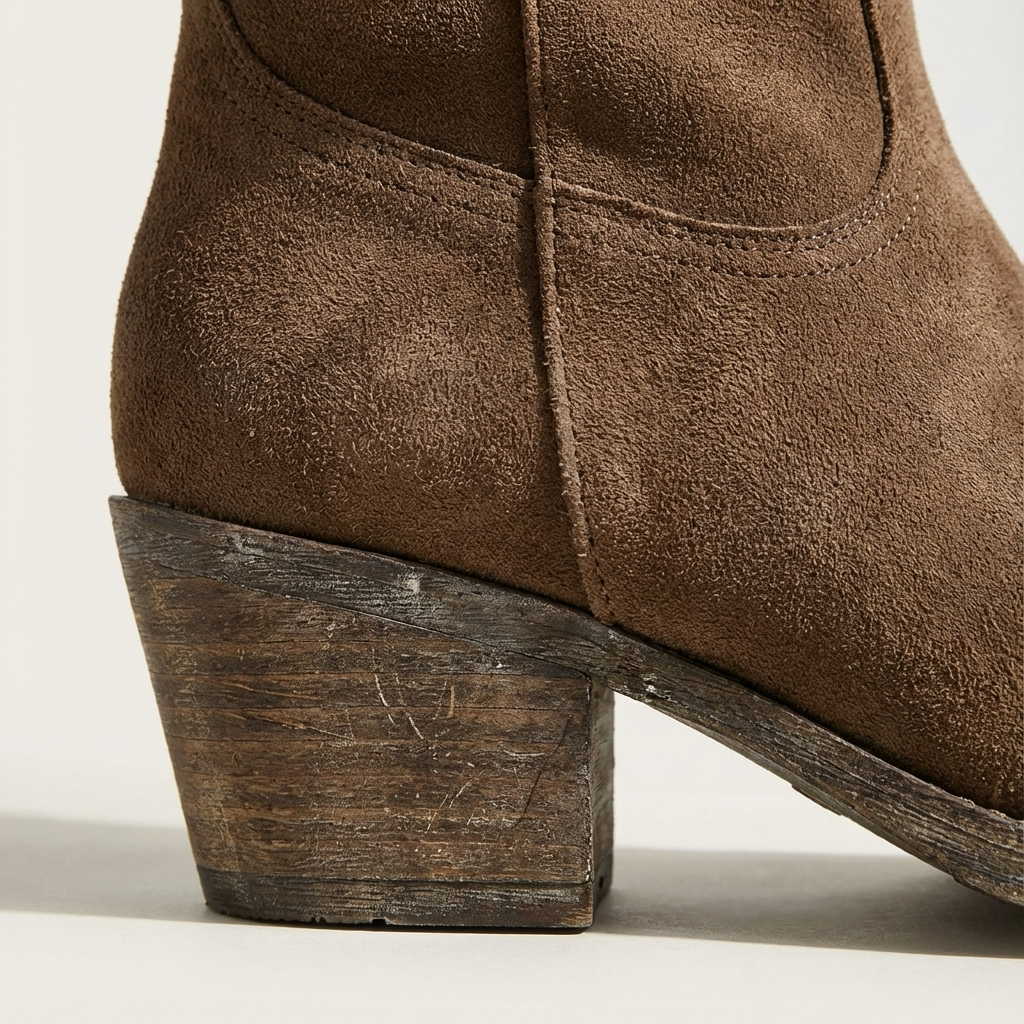 Dames Enkellaarsjes Western Leer | Zonder Rits