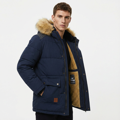 Heren Parka Winter Met Capuchon | Ritssluiting
