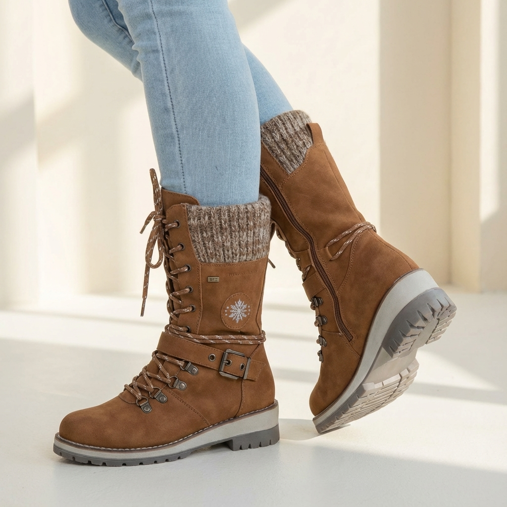 Dames Snowboots Met Veters | Antislip Zool