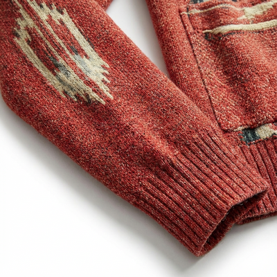 Heren Gebreid Jacquard Vest | Knoopsluiting