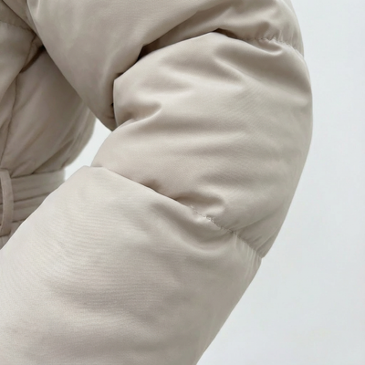 Dames Lange Winterjas Met Ceintuur