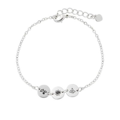 Gepersonaliseerde Geboortebloem Tiny Charm Armband