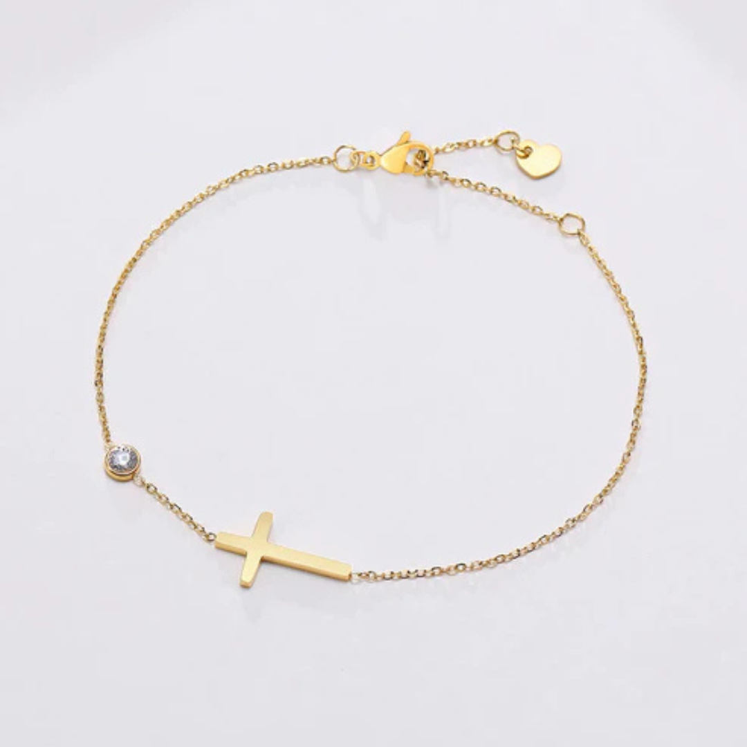 Kruis Geboortesteen Armband