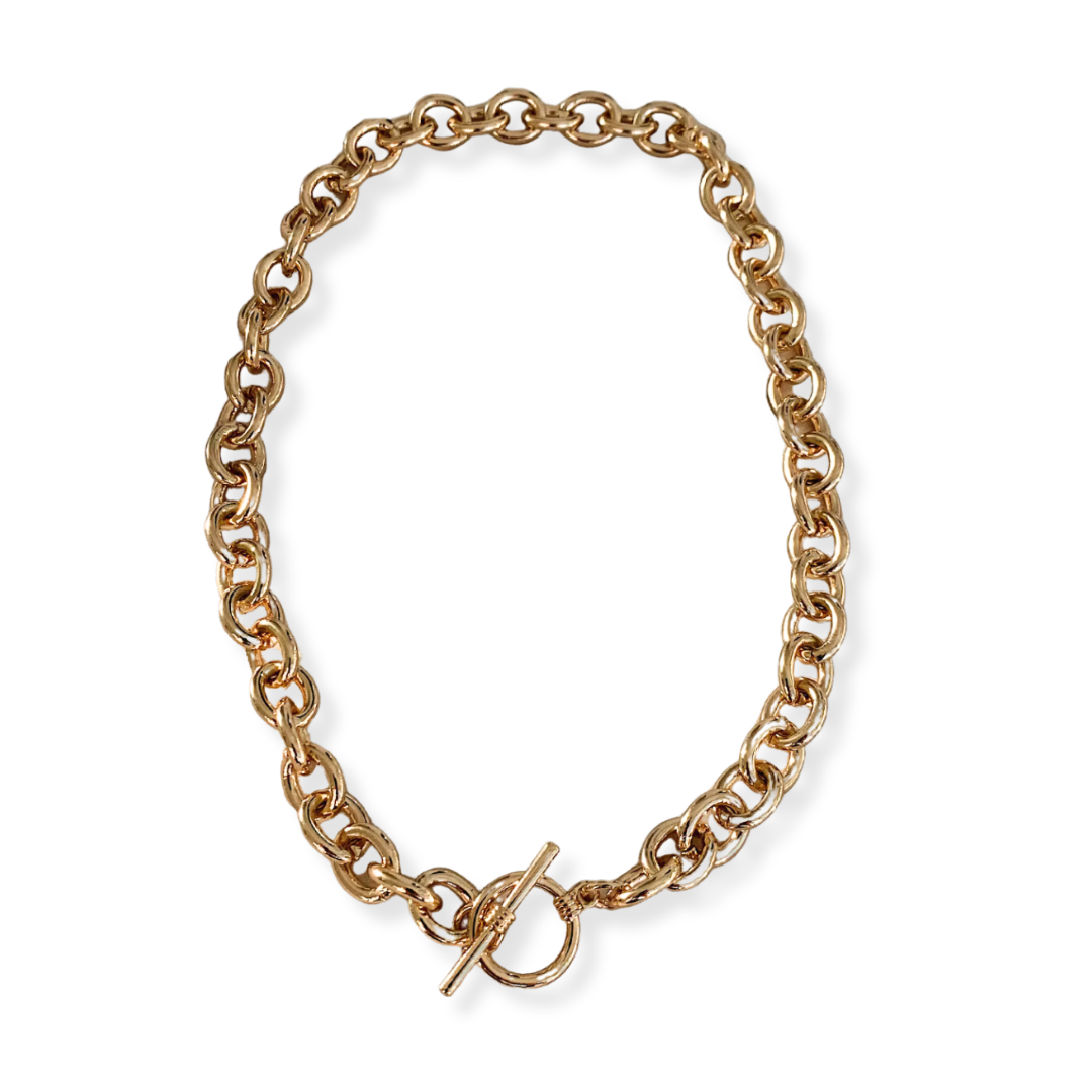 Gouden Curb Ketting Dames
