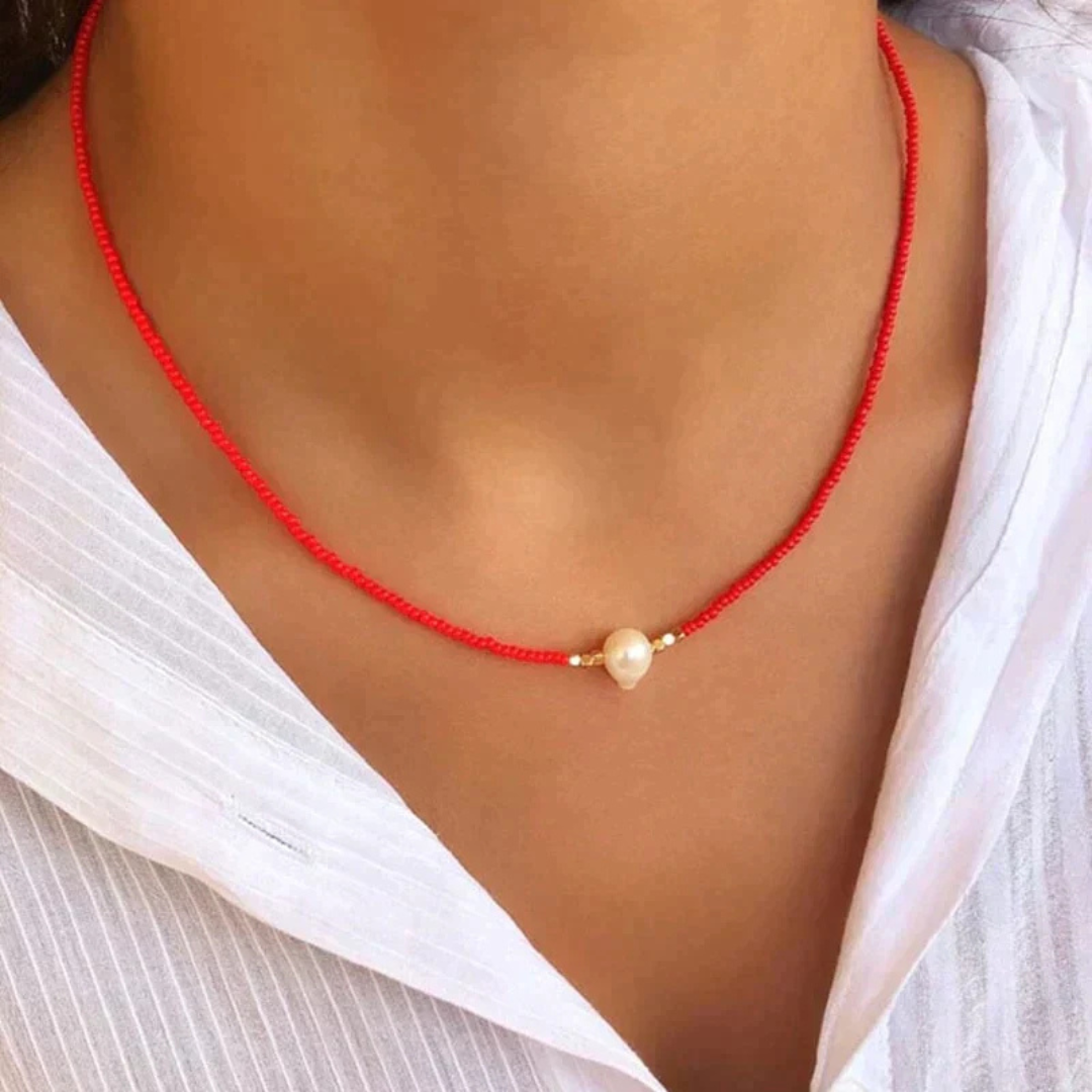 Minimalistische Kralenketting met Parel Dames