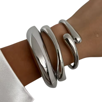 Gouden Sculpturale Statement Armband