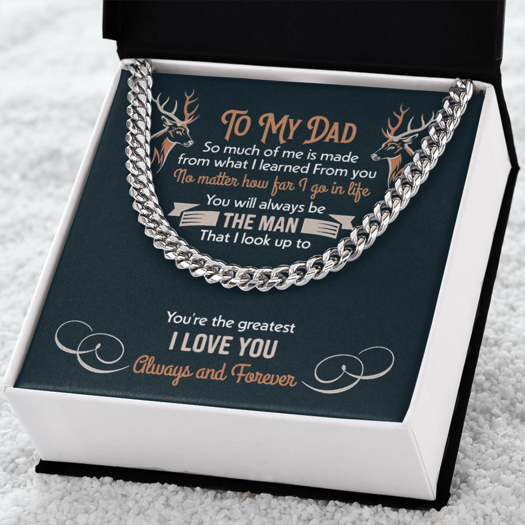 Vaderdag Ketting voor Papa - Roestvrijstalen Panzerketting