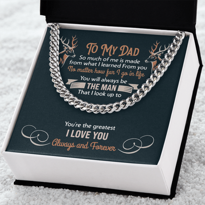 Vaderdag Ketting voor Papa - Roestvrijstalen Panzerketting
