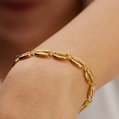 Gouden Strand Schelpen Armband Dames