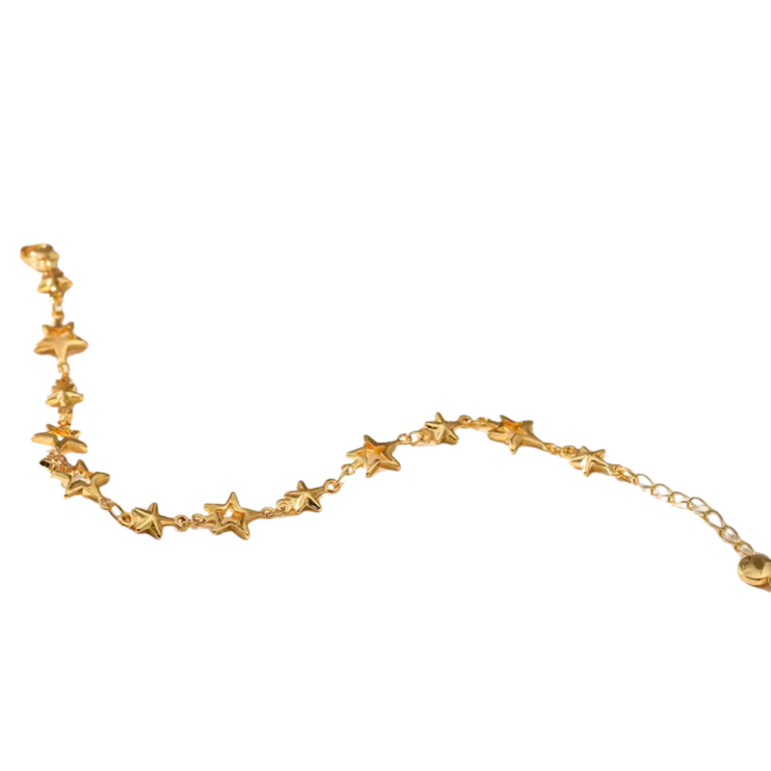 Stervormige Schakel Armband Goud Dames