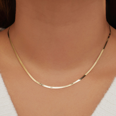 Luxe Gouden Herringbone Ketting Dames