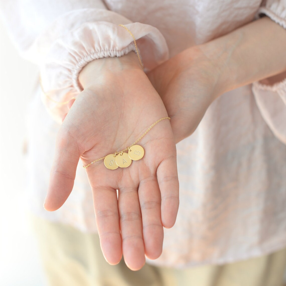 Familie Initiaal Disc Ketting