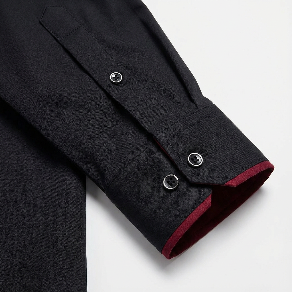 Heren Overhemd Stretch Katoen Lange Mouw