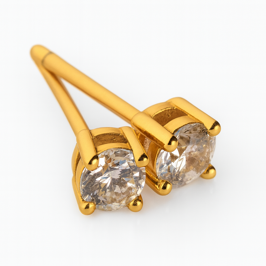 Dames Sterling Zilveren Cubic Zirconia Oorknopjes