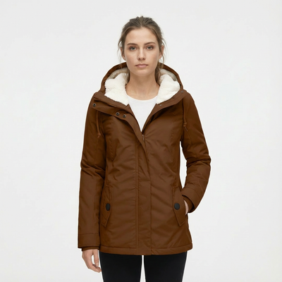 Lange Winterjacke Mit Kapuze & Futter
