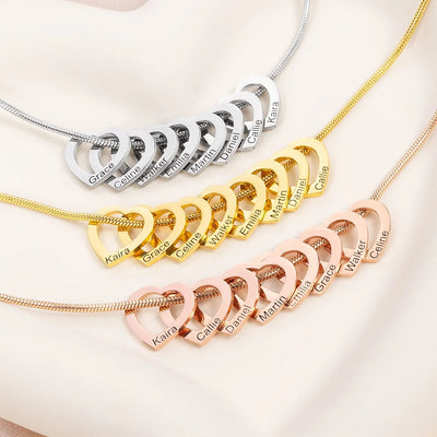 Hart Namen Ketting Dames