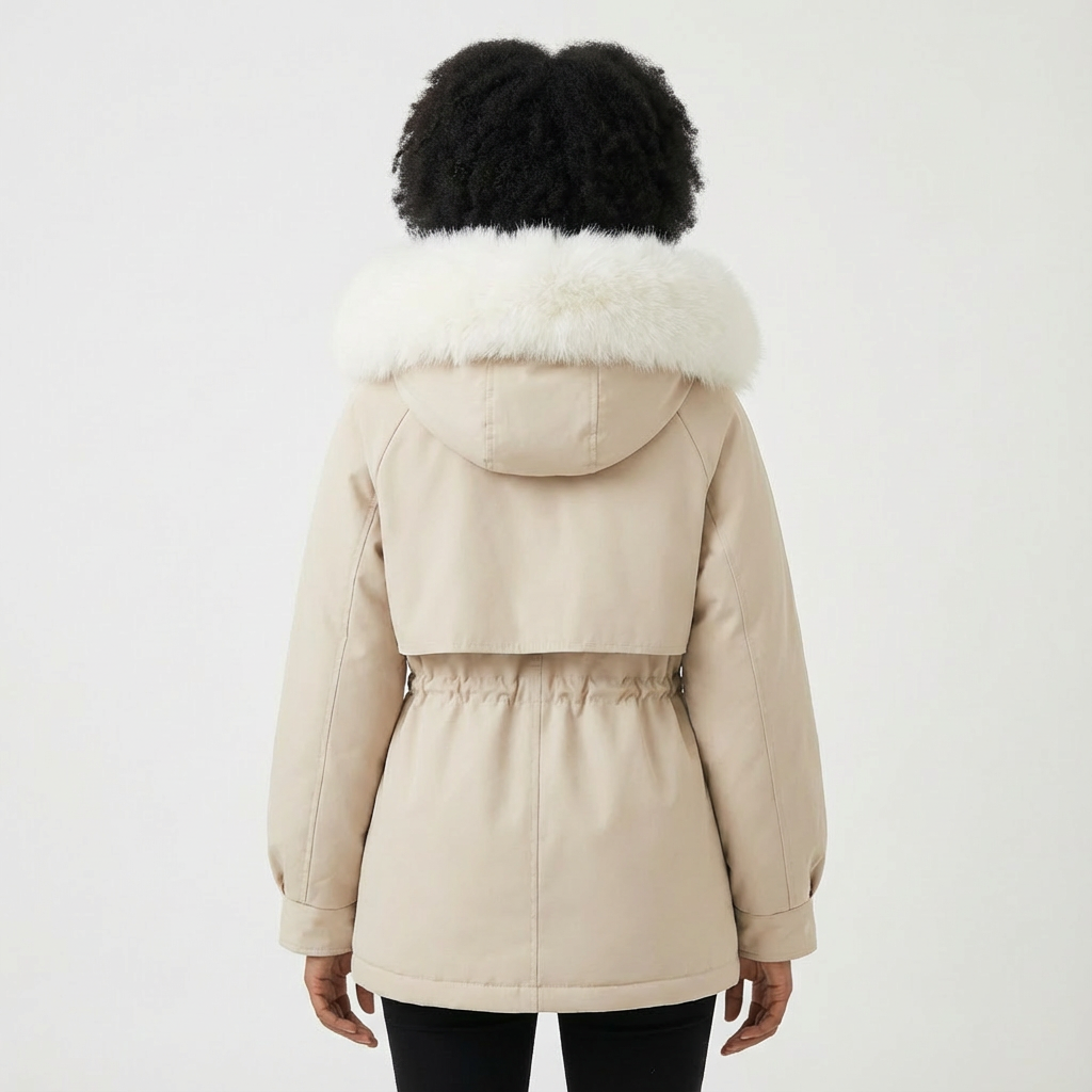 Dames Pufferjas Afneembare Kraag